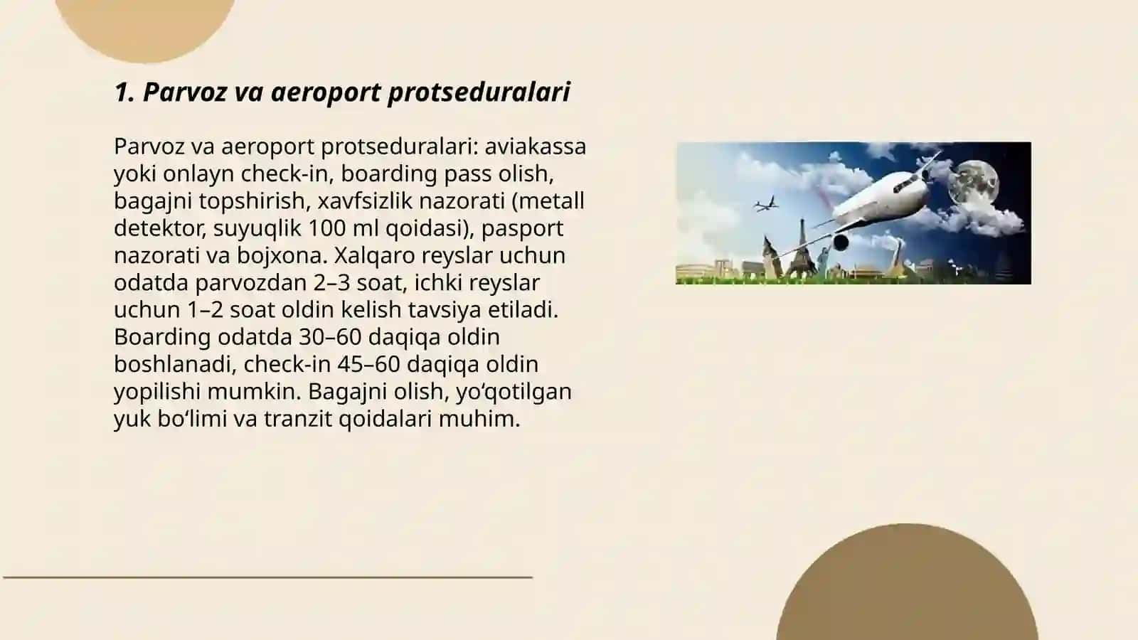 Parvoz va aeroport protseduralari 3