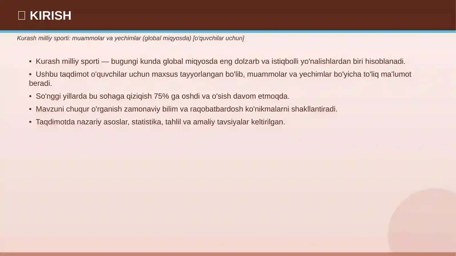 Kurash milliy sporti: muammolar va yechimlar (global miqyosda) [o'quvchilar uchun] 3