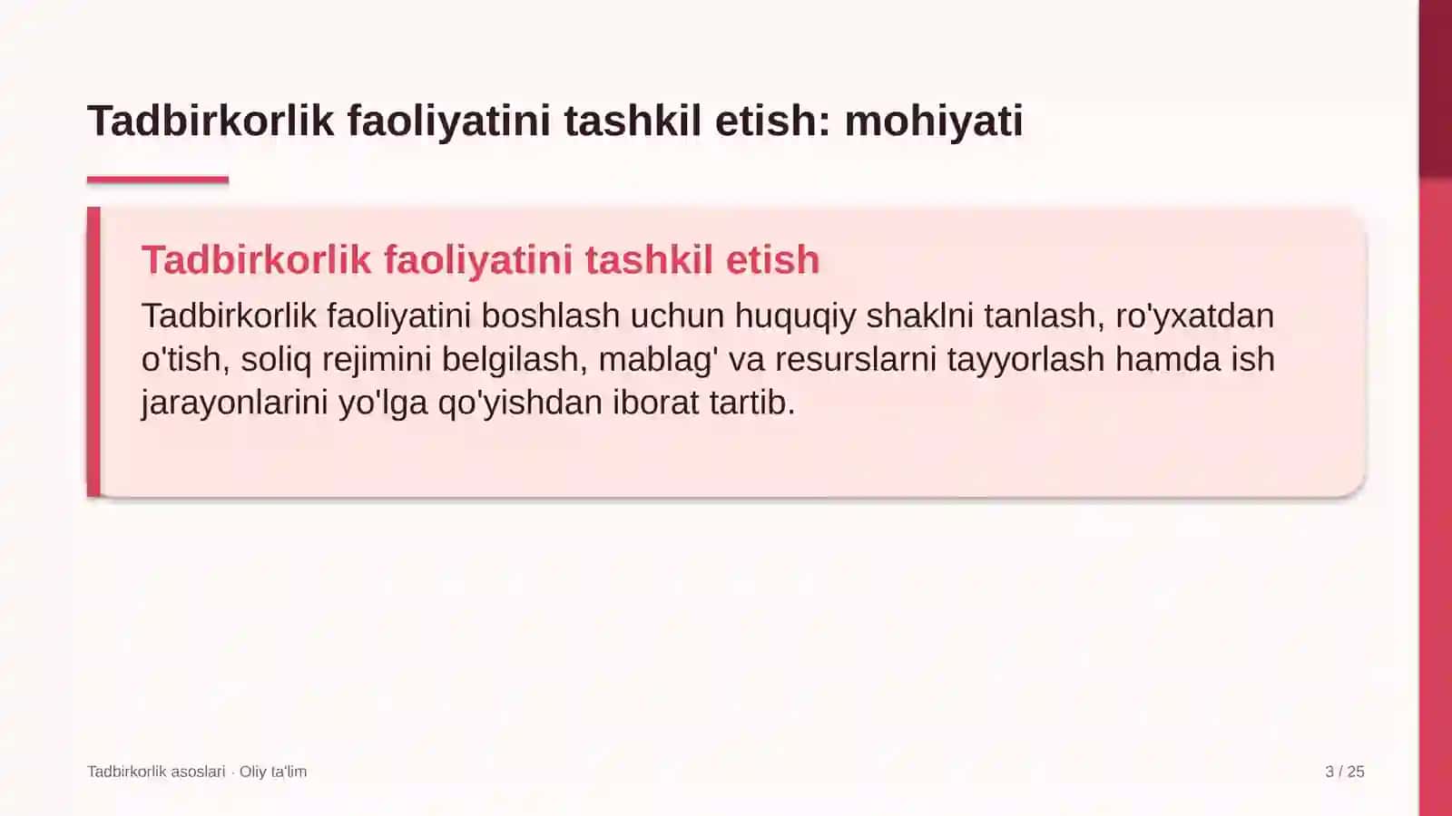 fond birjasida tadbirkorlik faoliyatini tashkil etish 8968 3