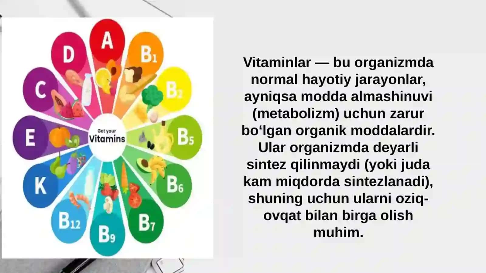 Gipovitaminoz va gipervitaminoz holatlarda modda almashinuvining buzilishi 3