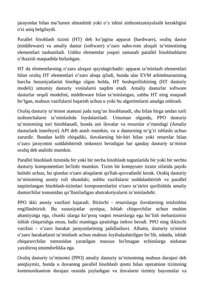 Taqsimlangan va parallel ishlov berish 3