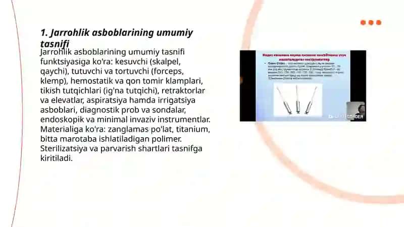 Jarrohlik asboblari tasnifi, ulardan foydalanish va qòllash qoidalari 3