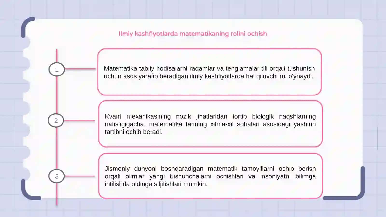 Matematika va fan o'rtasidagi chuqur aloqalarni o'rganish 3