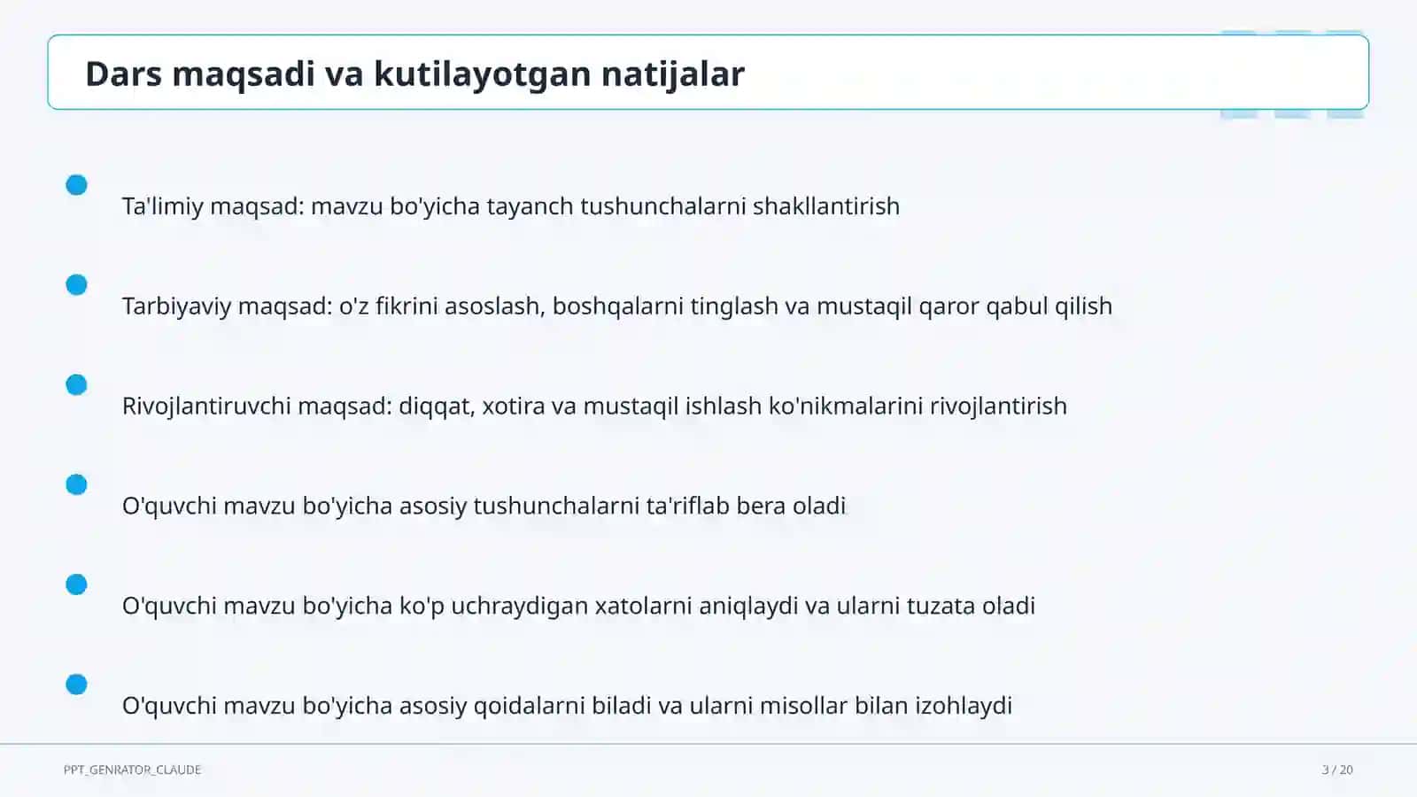Butun ko'rsatkichli daraja va standart shakl (8-sinf) 3