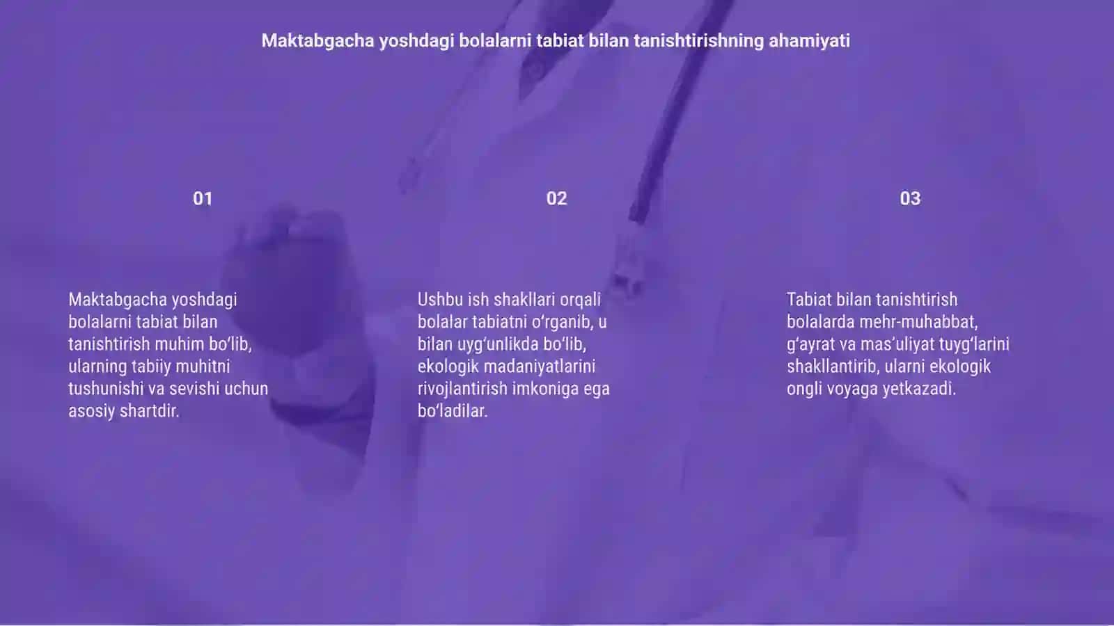 Maktabgacha yoshdagi bolalarni tabiat bilan tanishtirish ish shakllari 3