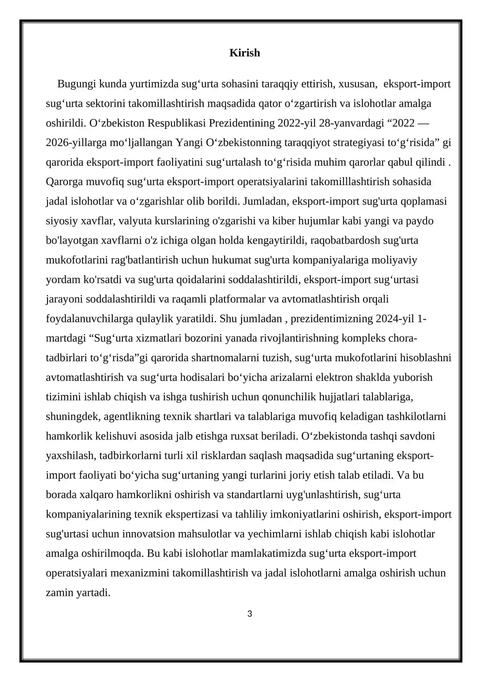 Eksport-import operatsiyalarini sug‘urtalash mexanizmini takomillashtirish 3