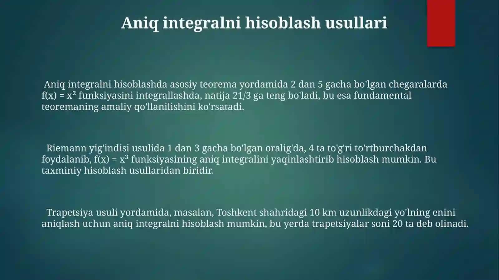 Differensial hisobning asosiy teoremalari 3