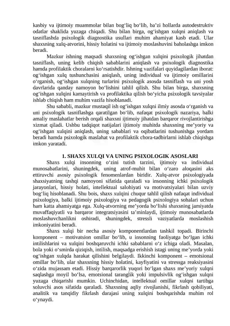 Shaxs ogʻishgan xulqini psixologik tasniflash 3