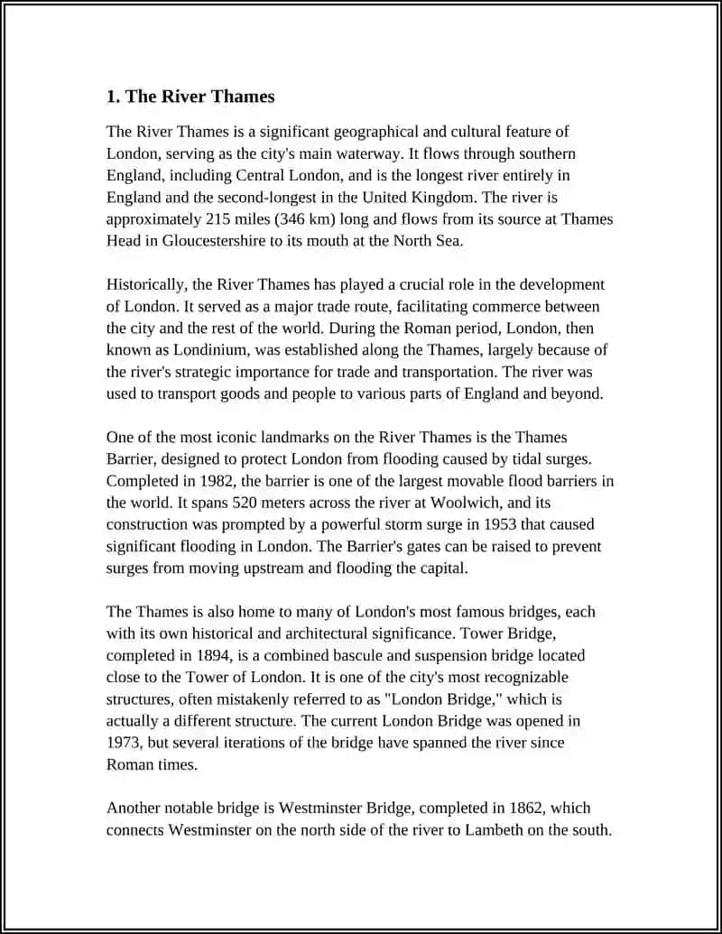 REFERAT Theme: LONDON 3