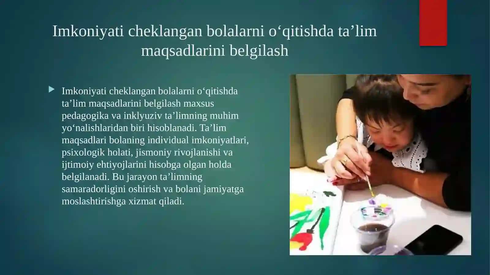 Imkoniyati cheklangan bolalarni o'qitishda ta'lim maqsadlarini belgilash 3