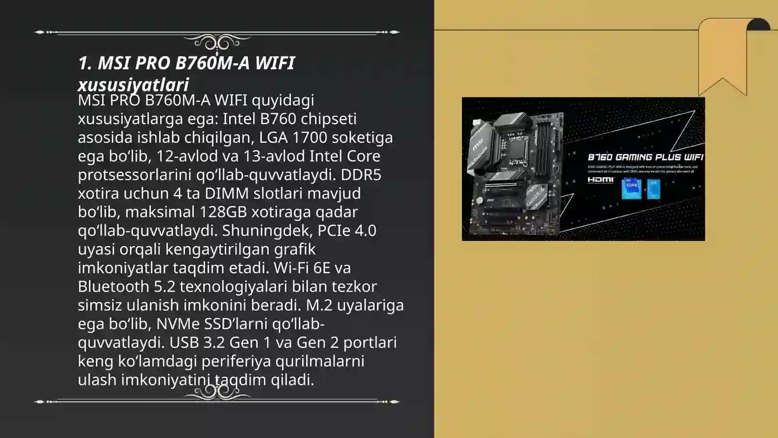 MB MSI PRO B760M-A WIFI DDR5 LGA1700 3