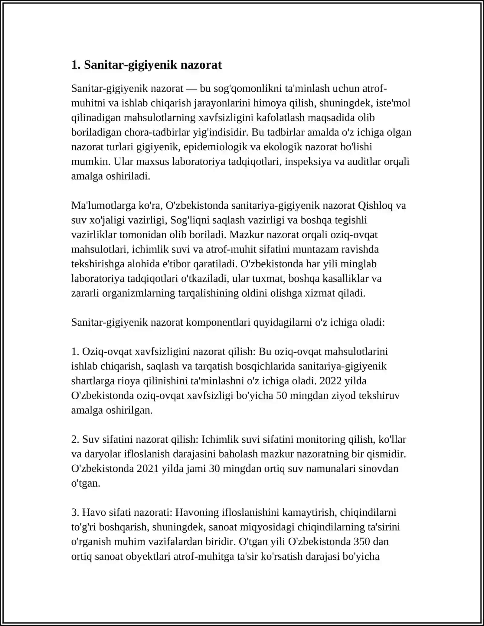 KORXONALARDA SANITARIA JIHATIDAN SINFLANISHI 3