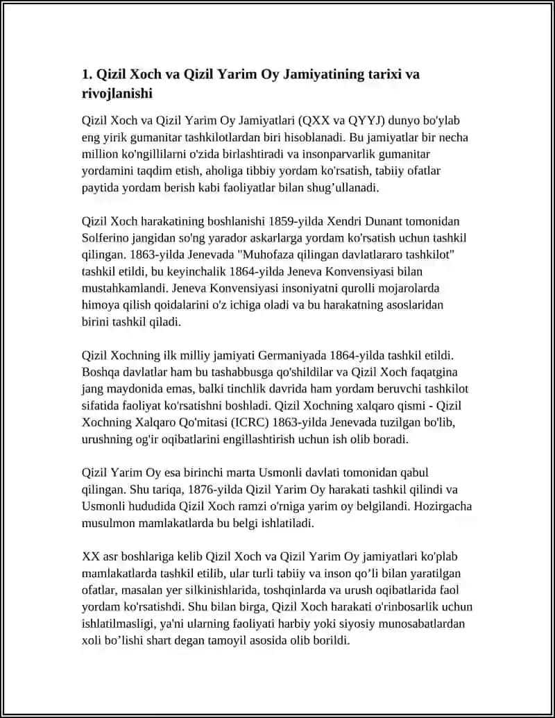 Qizil Xoch va Qizil Yarim Oy Jamiyatining Tarixi 3