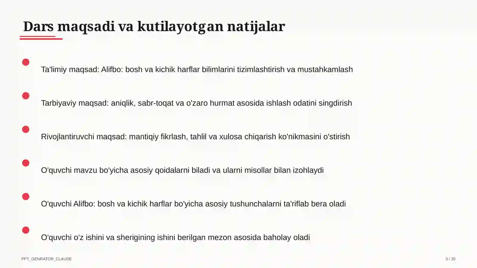 Alifbo: bosh va kichik harflar (1-sinf) 3