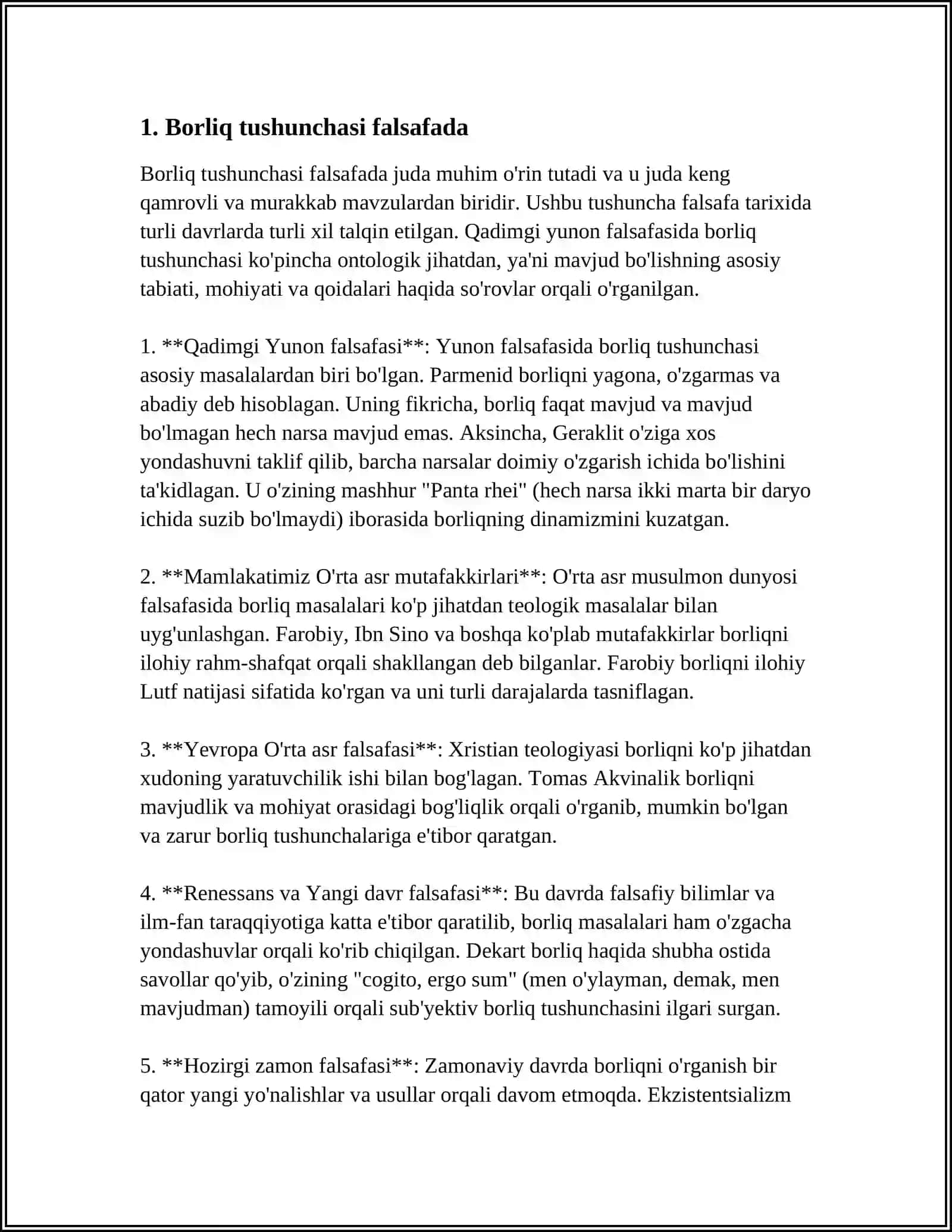 FALSAFA VA TABIIY ILMIY FANLARDA BORLIQNING MOHIYATIGA OID KONSEPSIYALAR 3