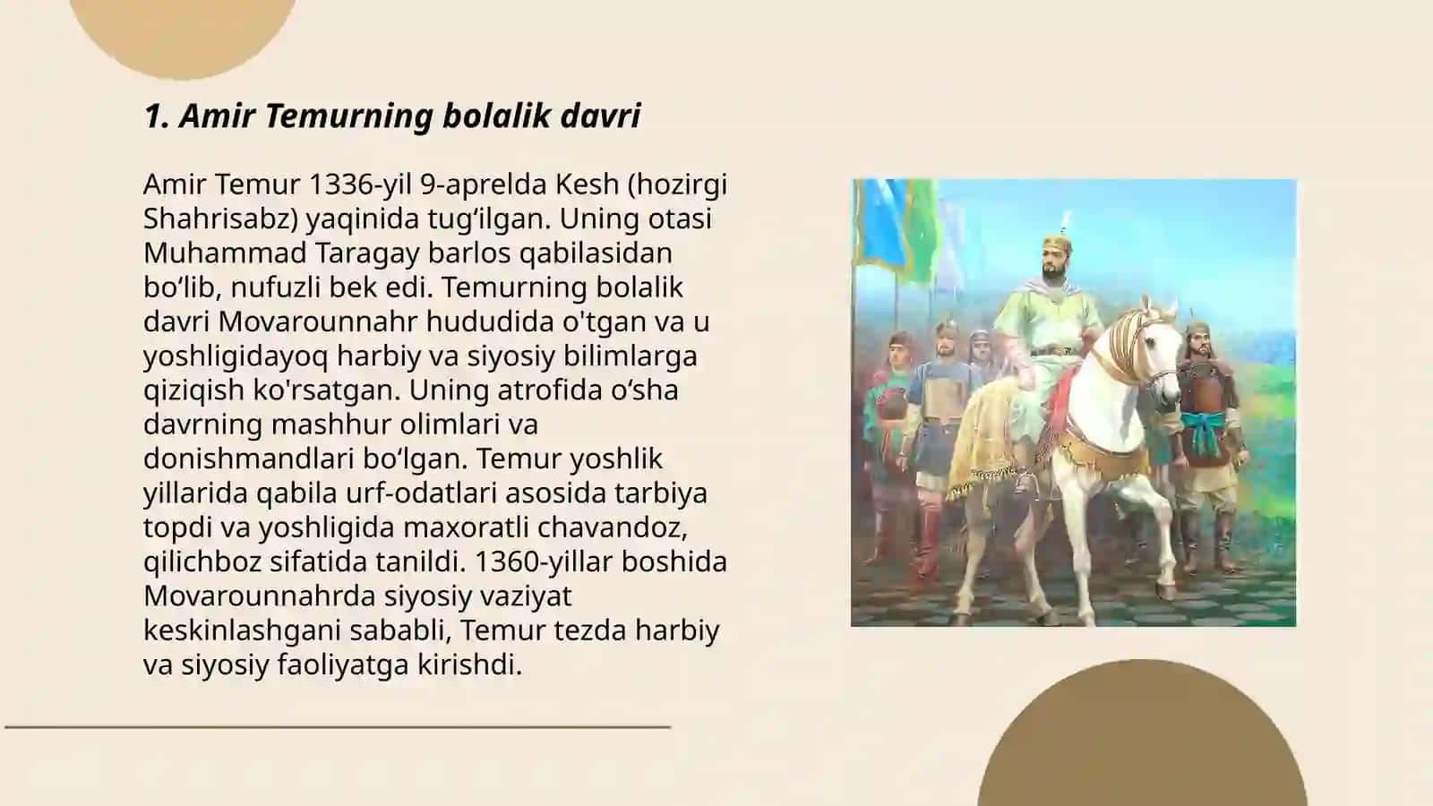 Amir Temurning hayoti 3