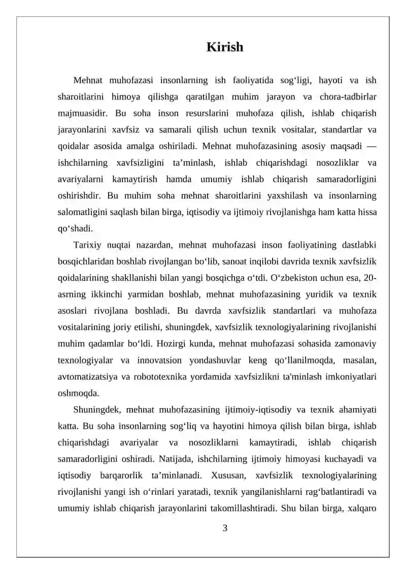 Mehnat muhofazasining Ijtimoiy-Iqtisodiy va Texnik Ahamiyati 3