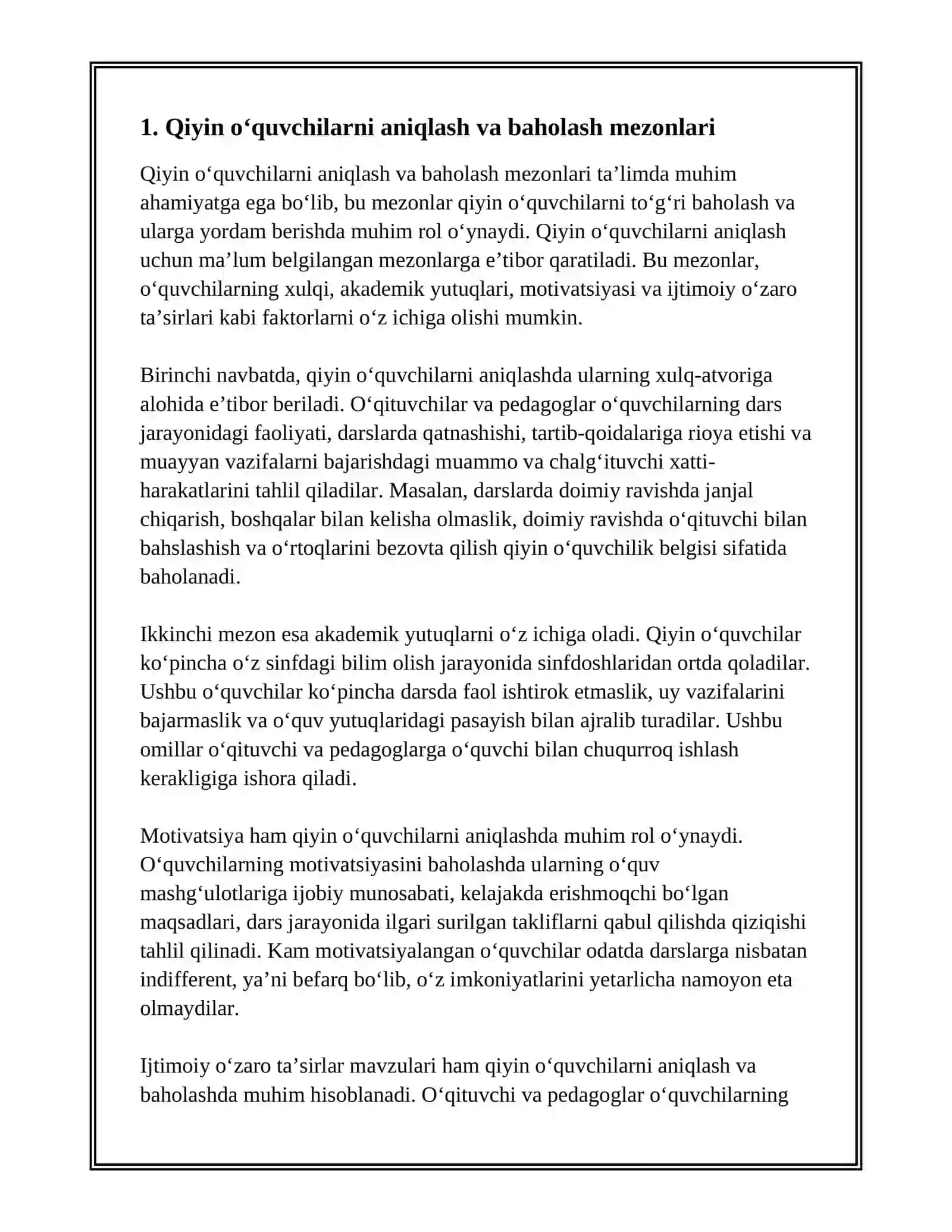TA’LIMDA QIYIN O‘QUVCHILAR BILAN ISHLASH STRATEGIYASI 3