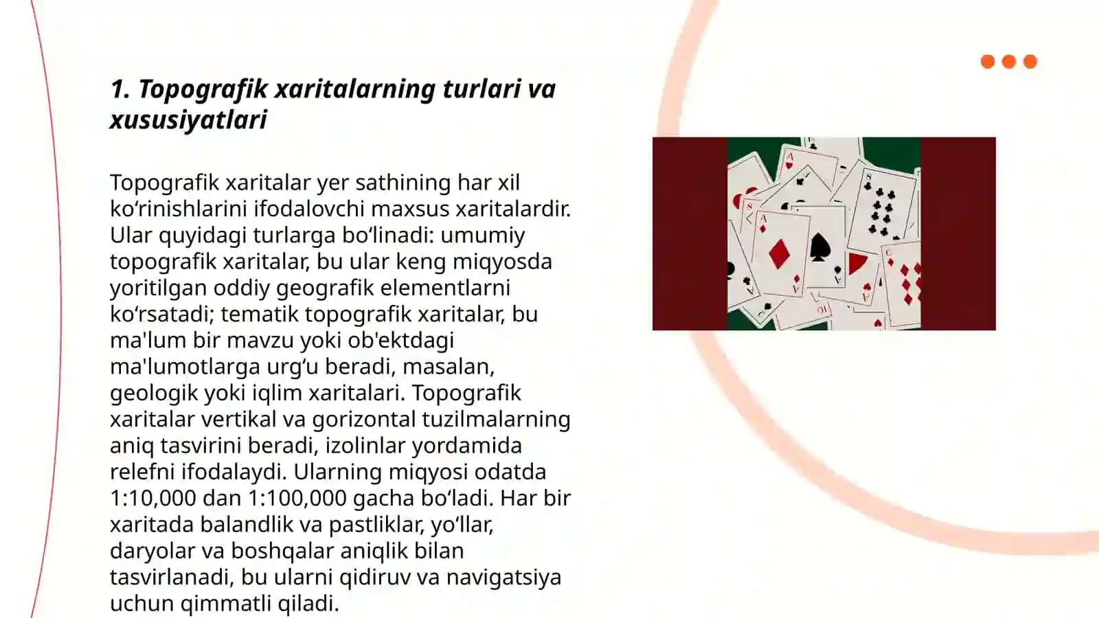 Topografik kartalar va planlar bo’yicha yechiladigan masalalar 3