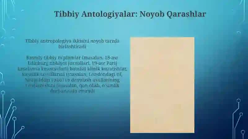 Tibbiy Antologiya: Kasallik Tarixlari va Etika 3