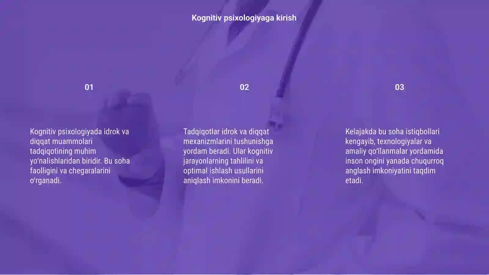 Kognitiv psixologiyada idrok va diqqatning tadqiqot muammolari va istiqbollari 3