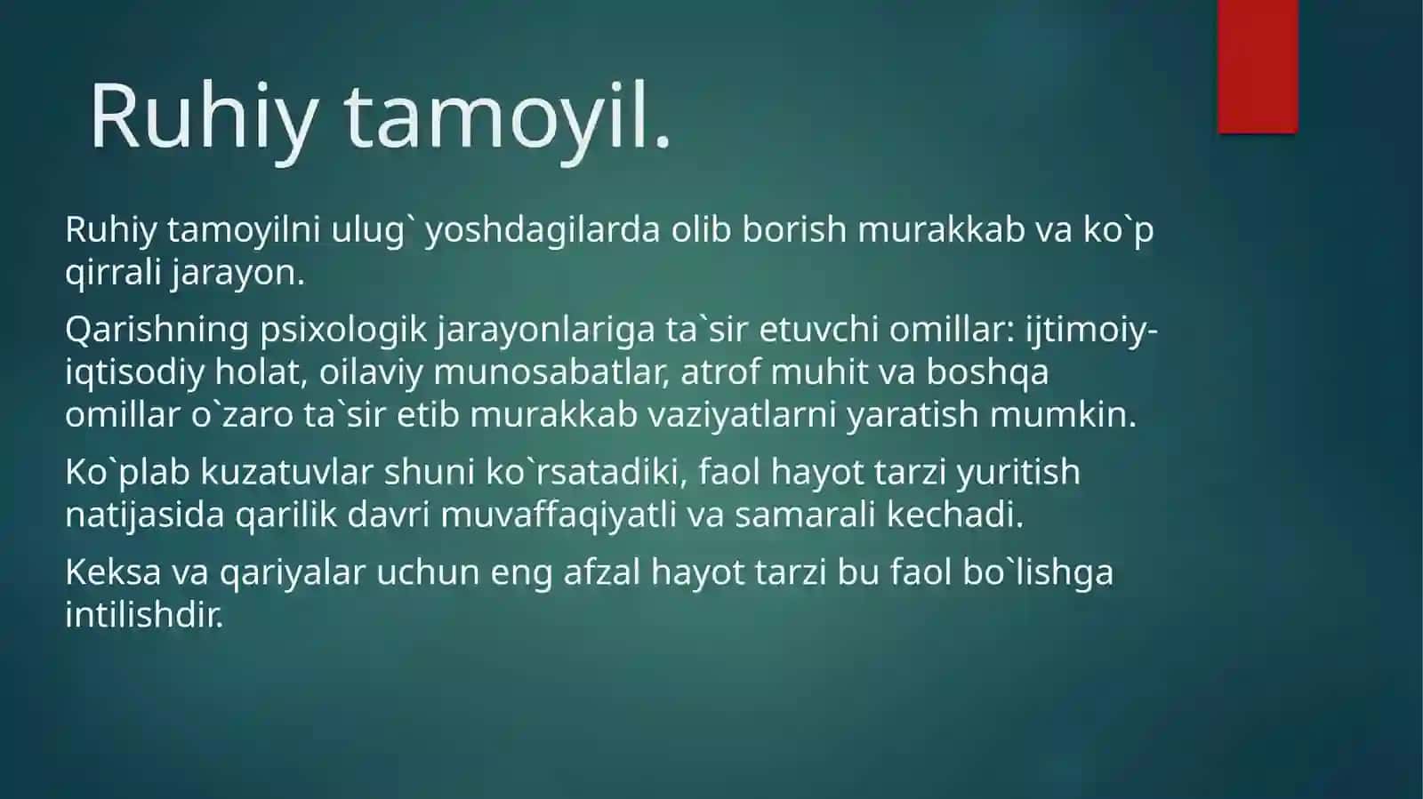 Keksalar va qariyalar 3