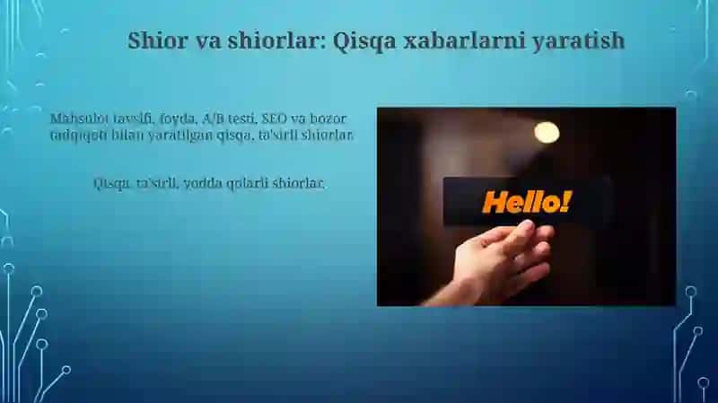 Shior va shiorlar: Qisqa xabarlarni yaratish 3