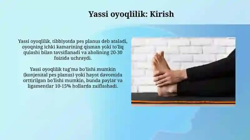 Yassi oyoqlik: Kirish 3