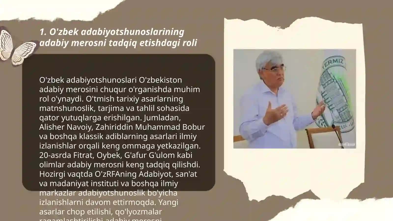 Hozirgi oʻzbek adabiyotshunoslari va ularning oʻzbek adabiyotida tutgan oʻrni 3