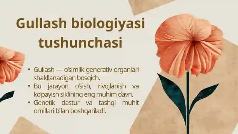 GULLASH BIOLOGIYASIGA EKOLOGIK OMILLARNING TA’SIRI. 3