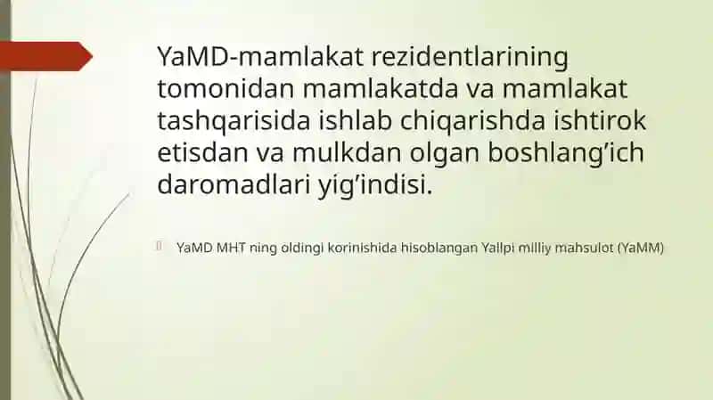 Milliy hisobchilik tizimidagi boshqa ko’rsatkichlar 3