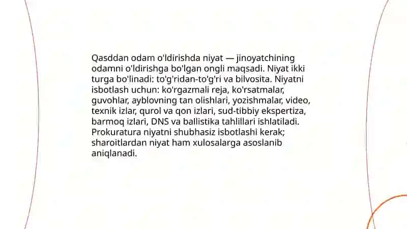 Qasddan odam o'ldirish 3