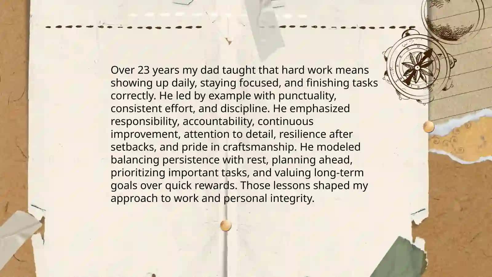 Life lessons l learned from my dad in 23 years 3