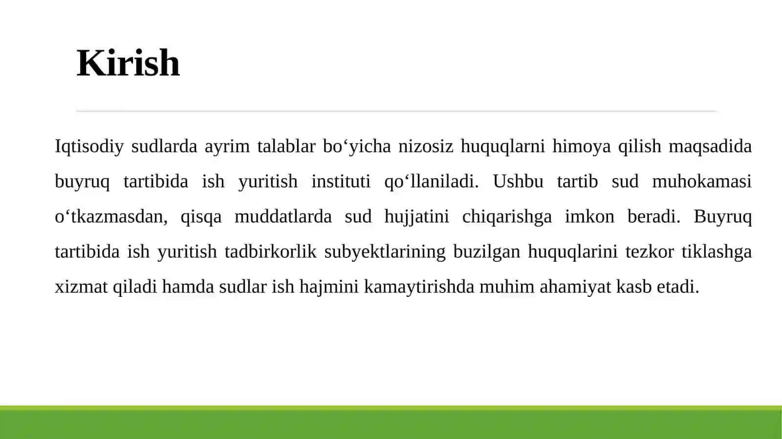 Sud buyruq tartibi da ishyuritish tushunchasi va tartibi 3