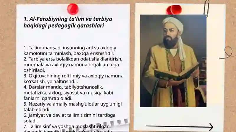 Al-Farobiyning ta'lim va tarbiya haqidagi pedagogik qarashlari 3