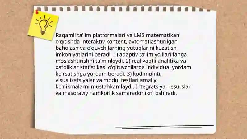 Informatika sohasida matematikani oʻqitishning zamonaviy texnologiyalari 3