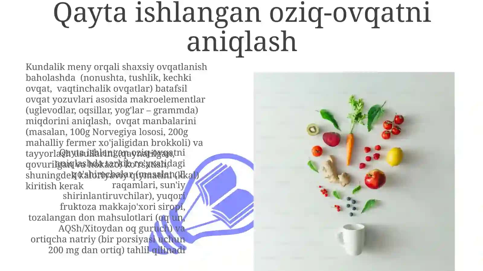 Oziq-ovqatni aniqlash 3