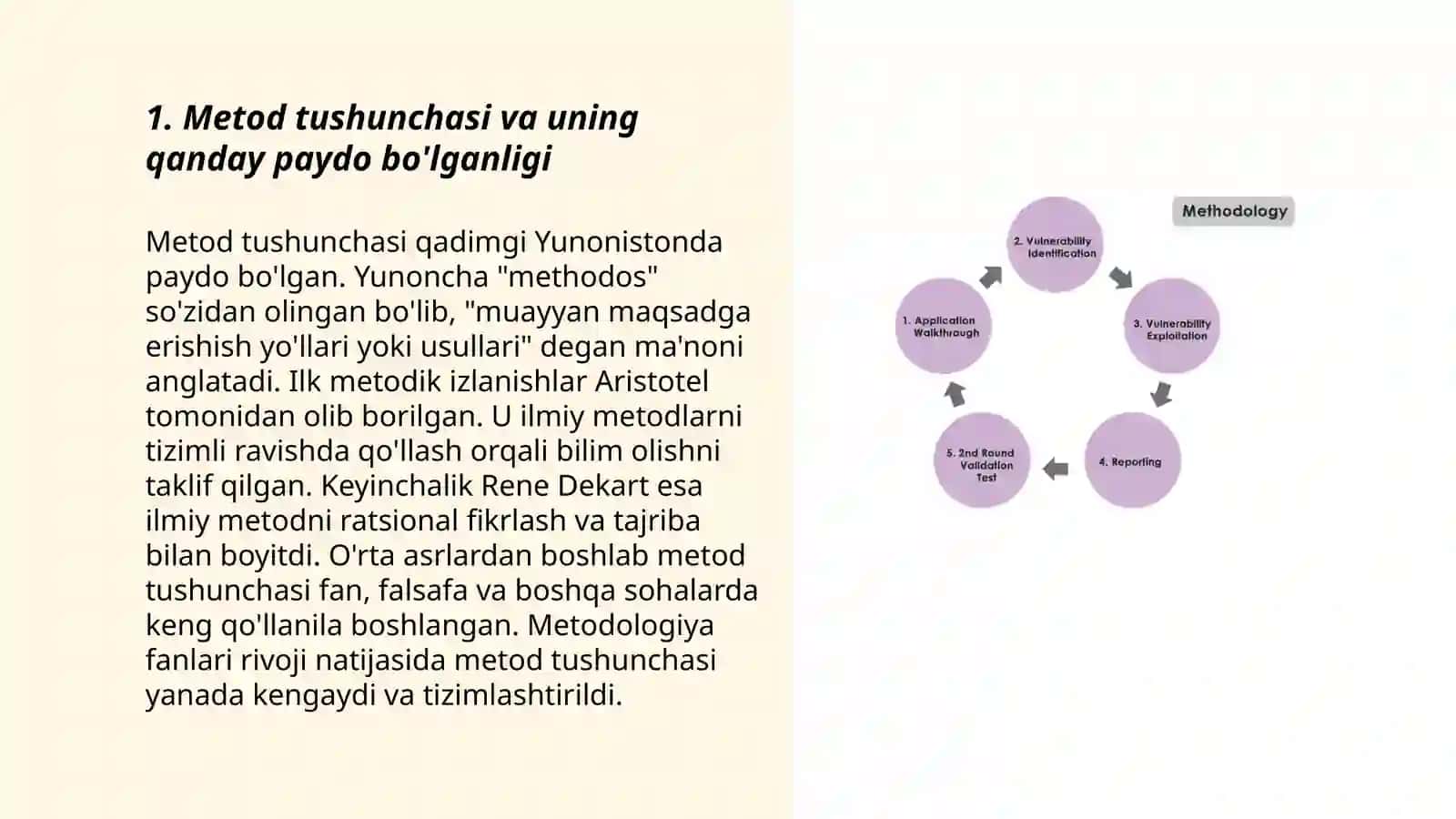 Metod, metodika metadologiya tushunchalari 3