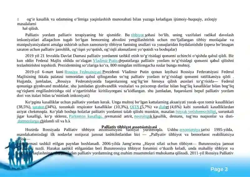 Palliativ tibbiyot 3