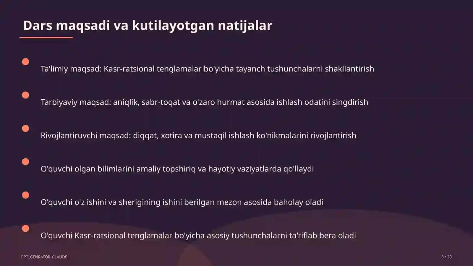 Kasr-ratsional tenglamalar (8-sinf) 3