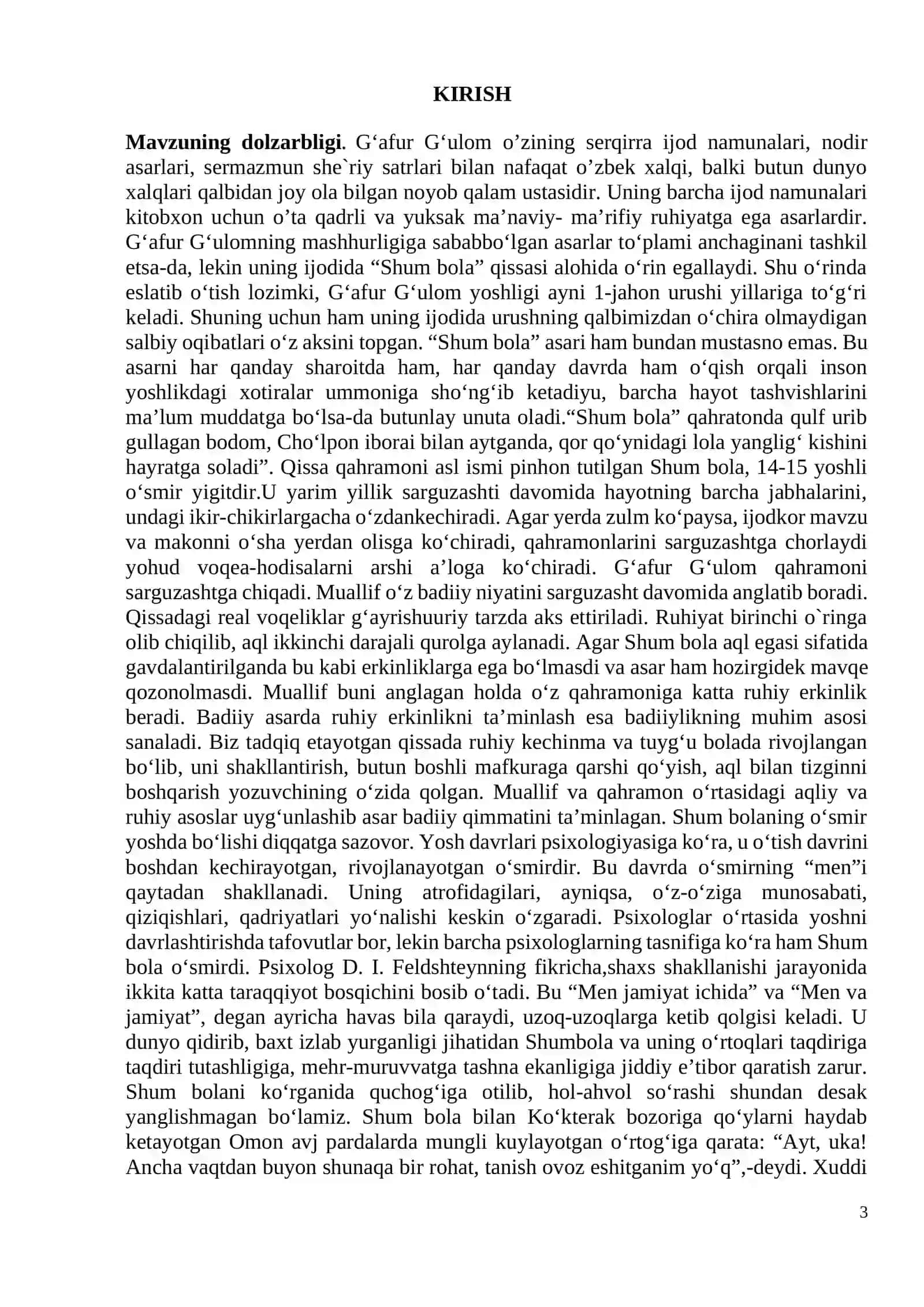 O‘zbek adabiyoti va uni o’qitish metodikasi 3