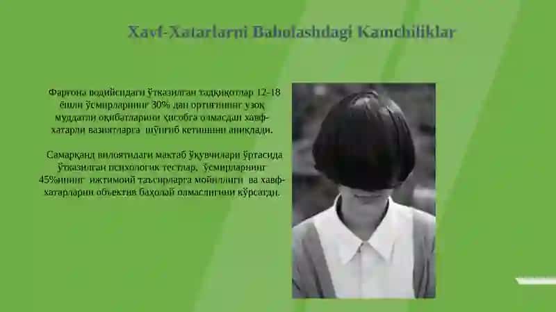 O'smirlik egosentrizimining namoyon bo'lishi 3