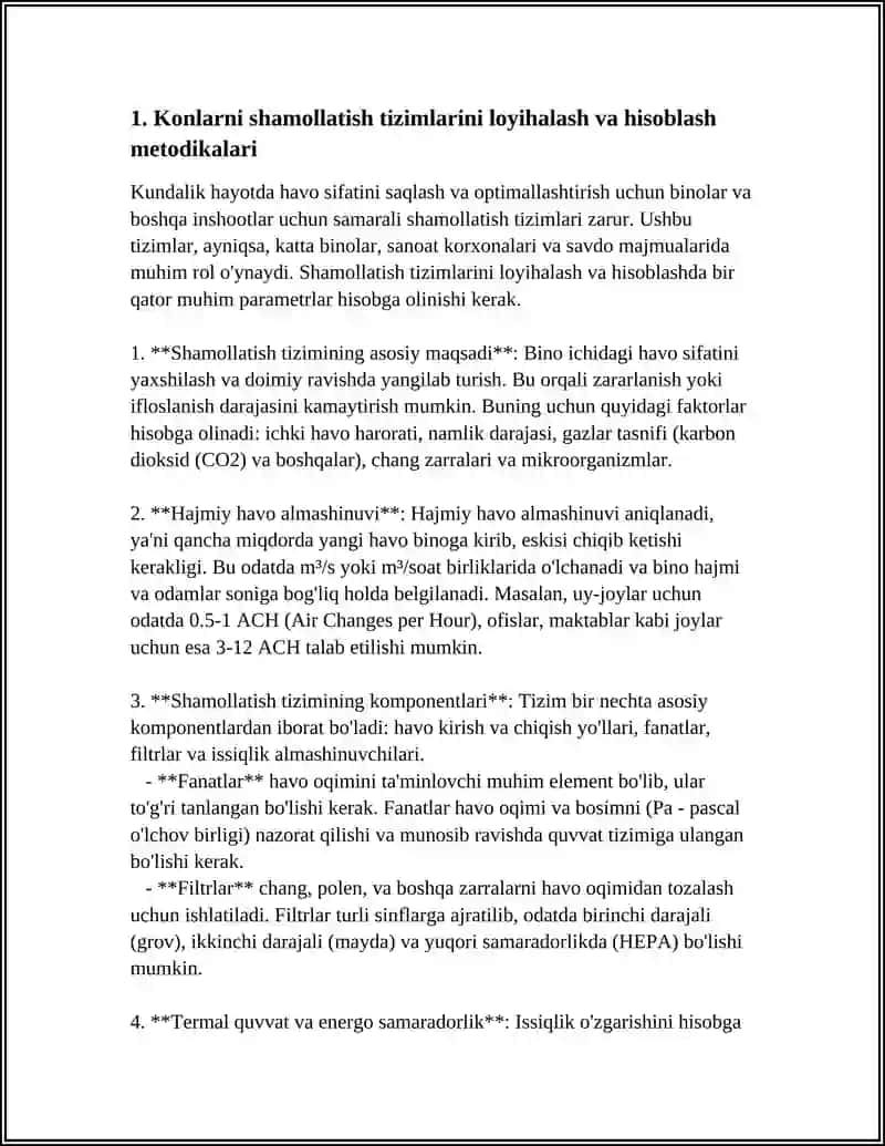 NORUDA FOYDALI QAZILMALARINI YER OSTI USULIDA QAZIB OLISHDA KONLARNI SHAMOLLATISH SUVSIZLANTIRISH ISHLARI VA ULARDA QOʻLLANADIGAN TEXNIK VOSITALAR 3