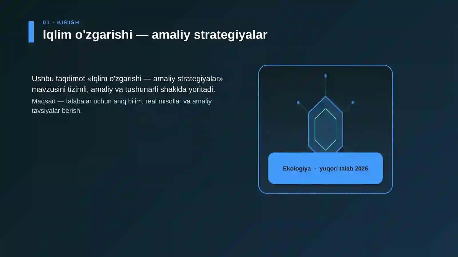 Iqlim o'zgarishi — amaliy strategiyalar 3