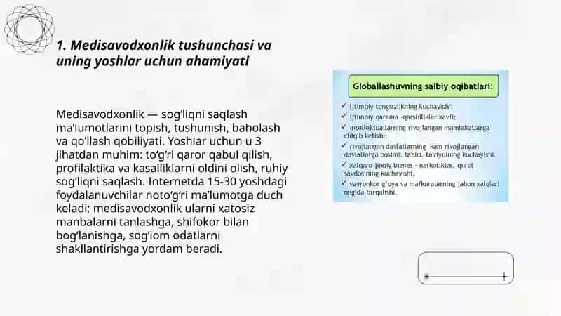 Medisavodxonlik haqida. Internetning yoshlar hayotidagi ijobiy va salbiy oʻrinlari 3