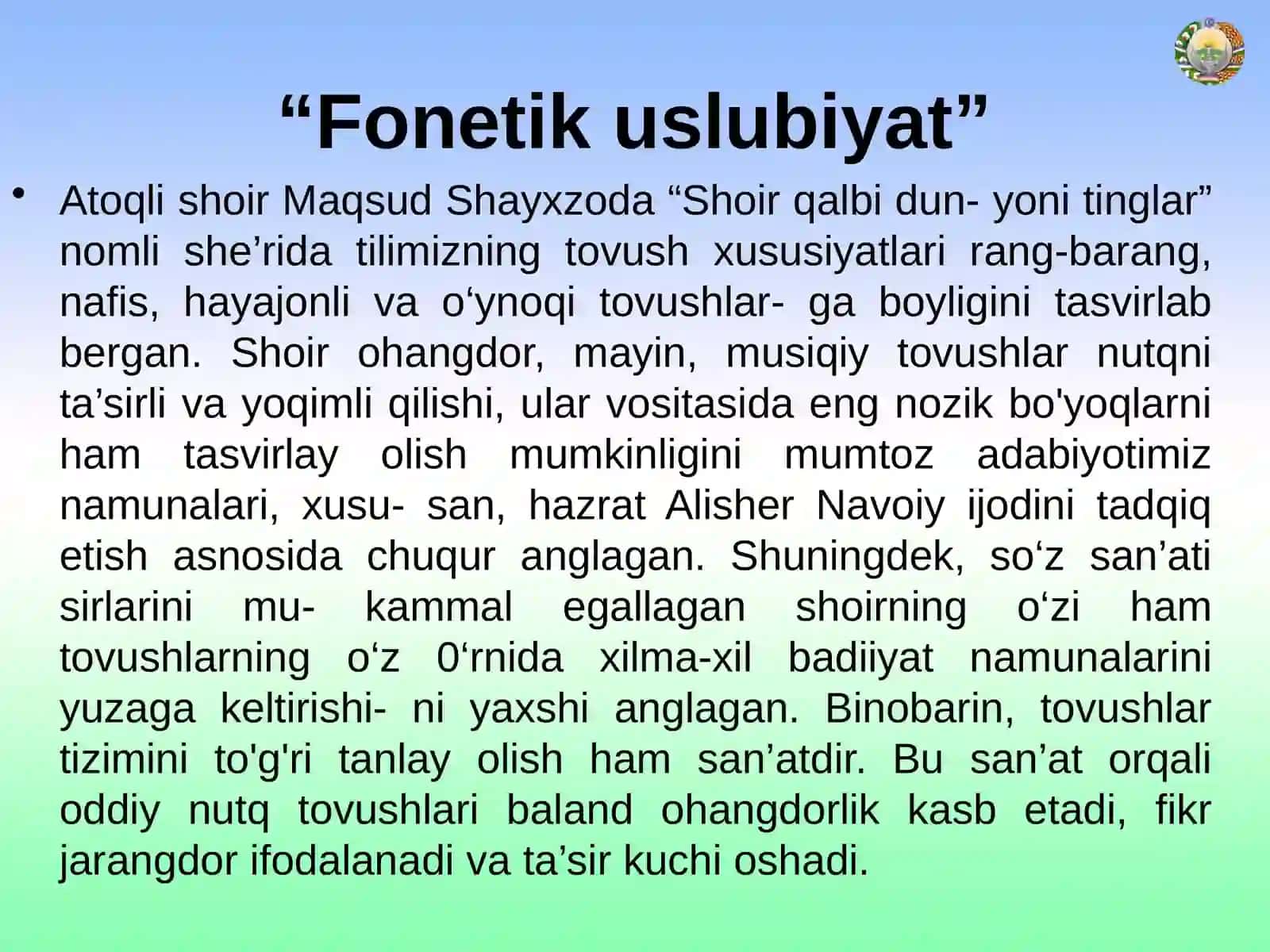 FONOSTILISTIK VOSITALARNING BADIIYMATNDAGI AHAMIYATI 3