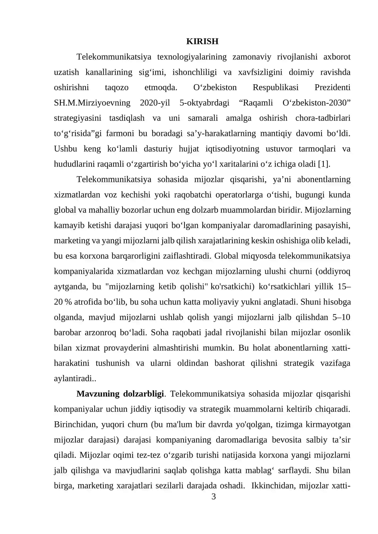 TELEKOMMUNIKATSIYA SOHASIDA MIJOZLARNING KAMAYIB KETISHINI TAHLIL QILISH 3