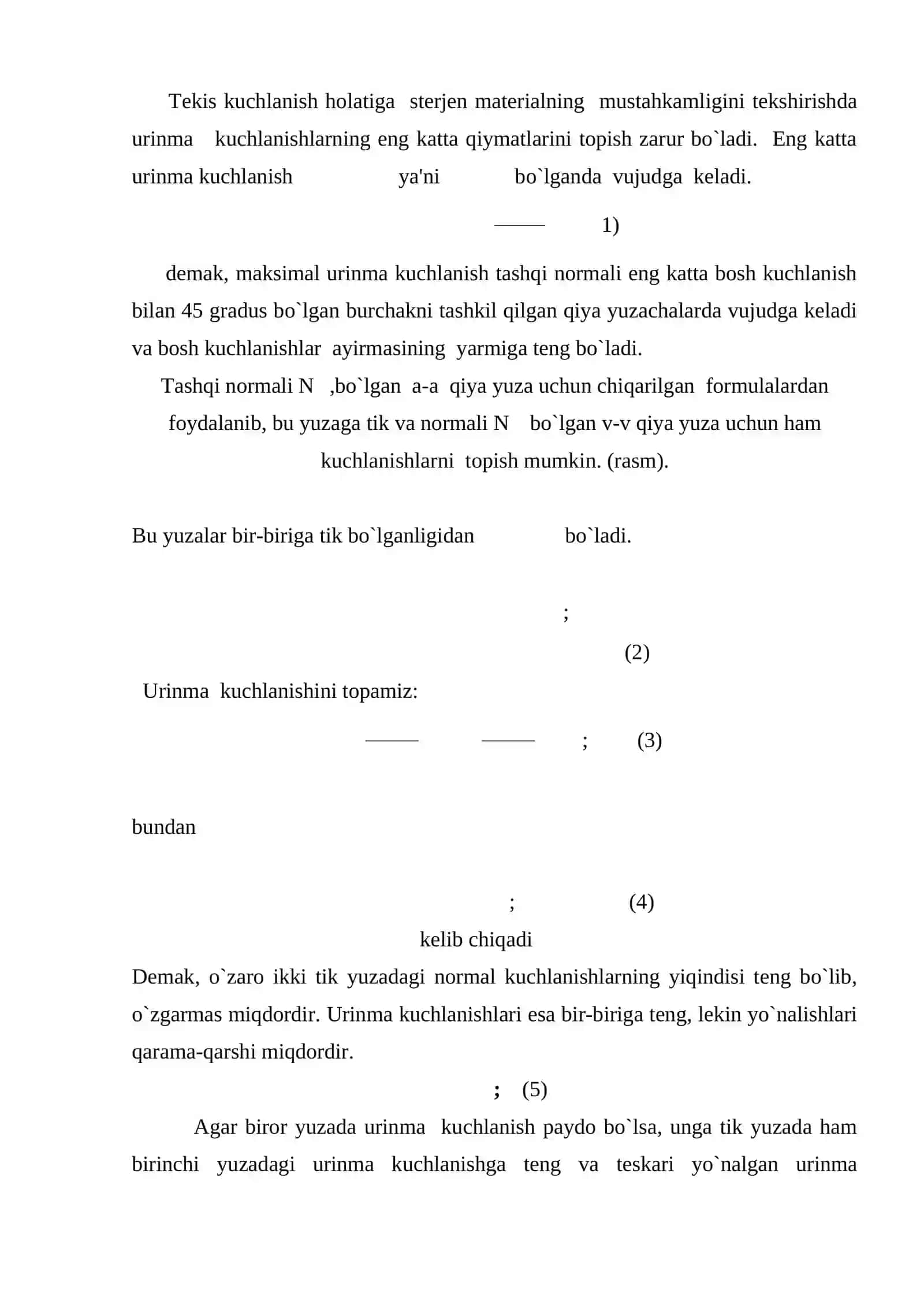 Kuchlanishlar holatlari 3