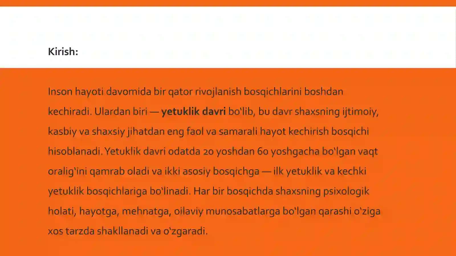 Yetuklik davri birinchi va ikkinchi bosqich psixologik xususiyatlari 3