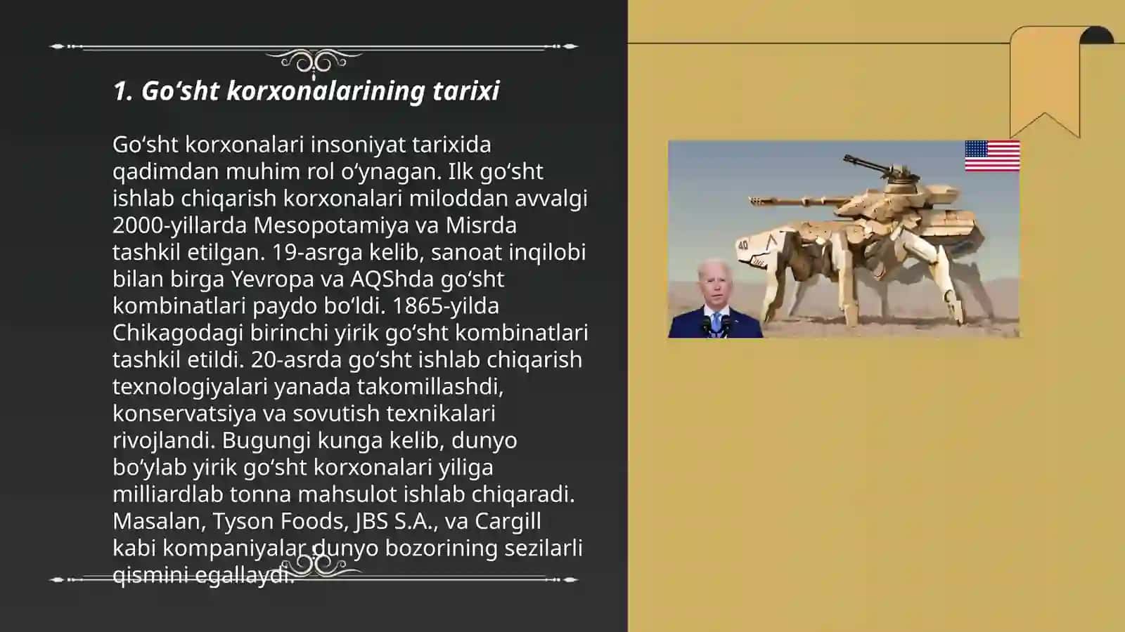 Go'sht korxonalarining tarixi 3